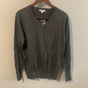 🌸2 FOR $10🌸NWT Dark gray v neck sweater